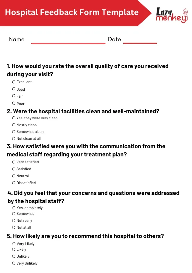 Hospital Feedback Form