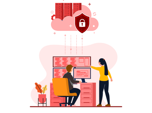 Hospital staff monitoring feedback data secured in the cloud