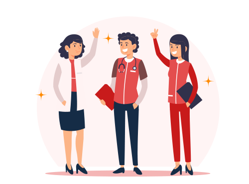 Hospital doctor and nursing staff assessed through feedback surveys