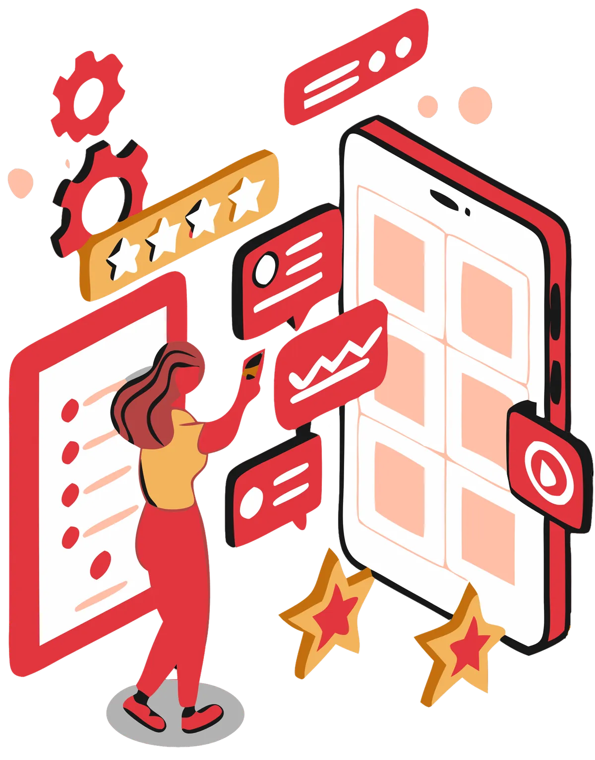Passenger rating railway services on a mobile feedback app