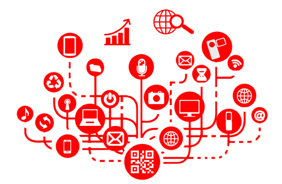 Digital channels and devices connected to a central feedback QR code